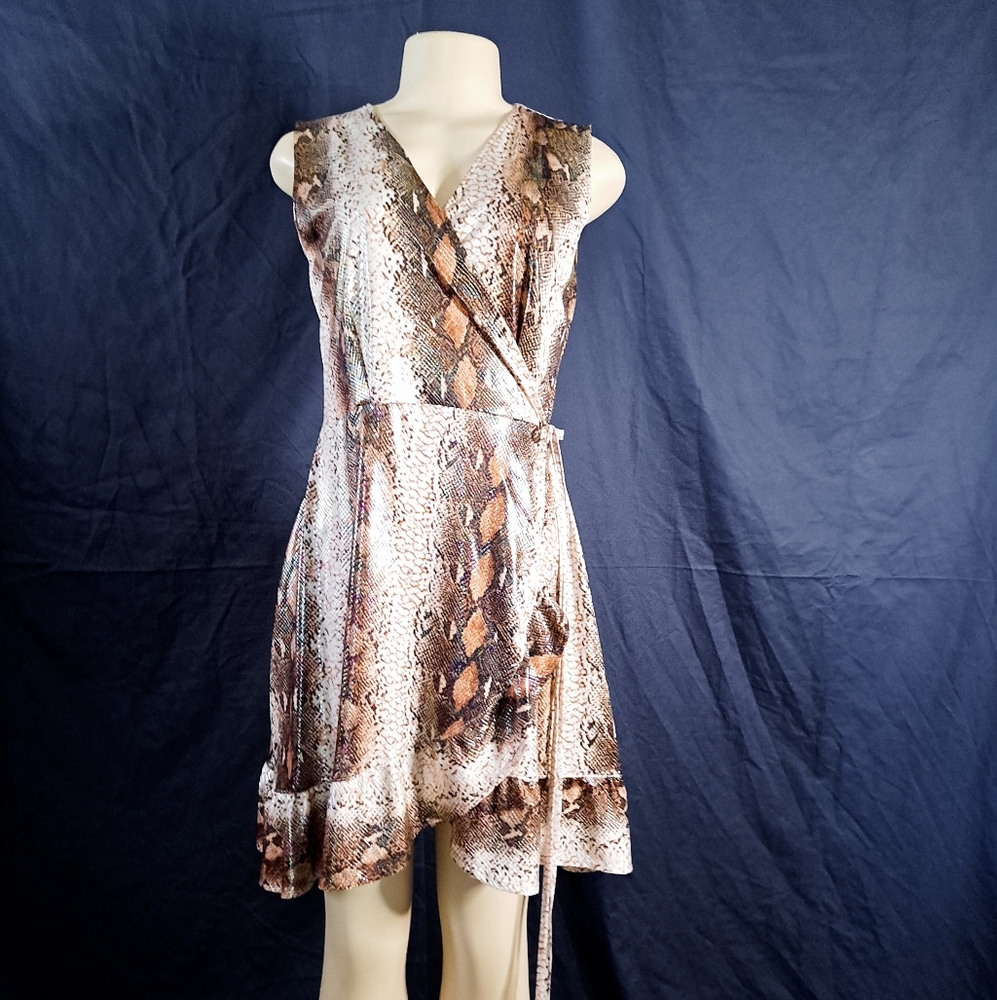 Wrap Snake print dress